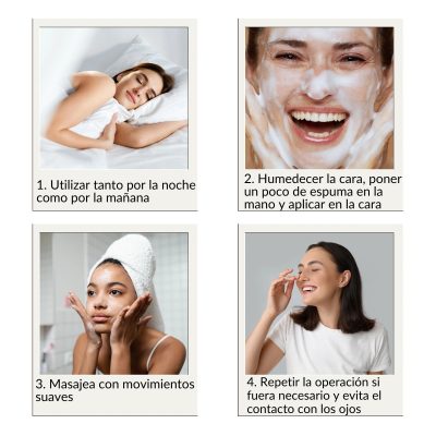 Espuma limpiadora facial sin jabón, 150ml