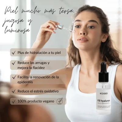 Serum antiarrugas de ácido hialurónico al 3% FILL HYALURON, 30ml